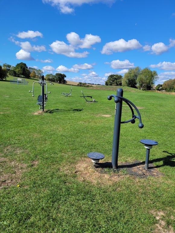 Gym equipment at St. Judith's field