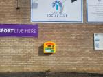 Image: Defibrillator at Sawtry Club