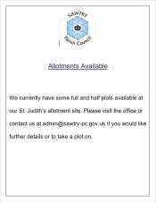 Allotment plots available